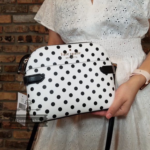 Kate Spade Staci Dot Dot Dot Dome Crossbody White - Picture 6 of 7